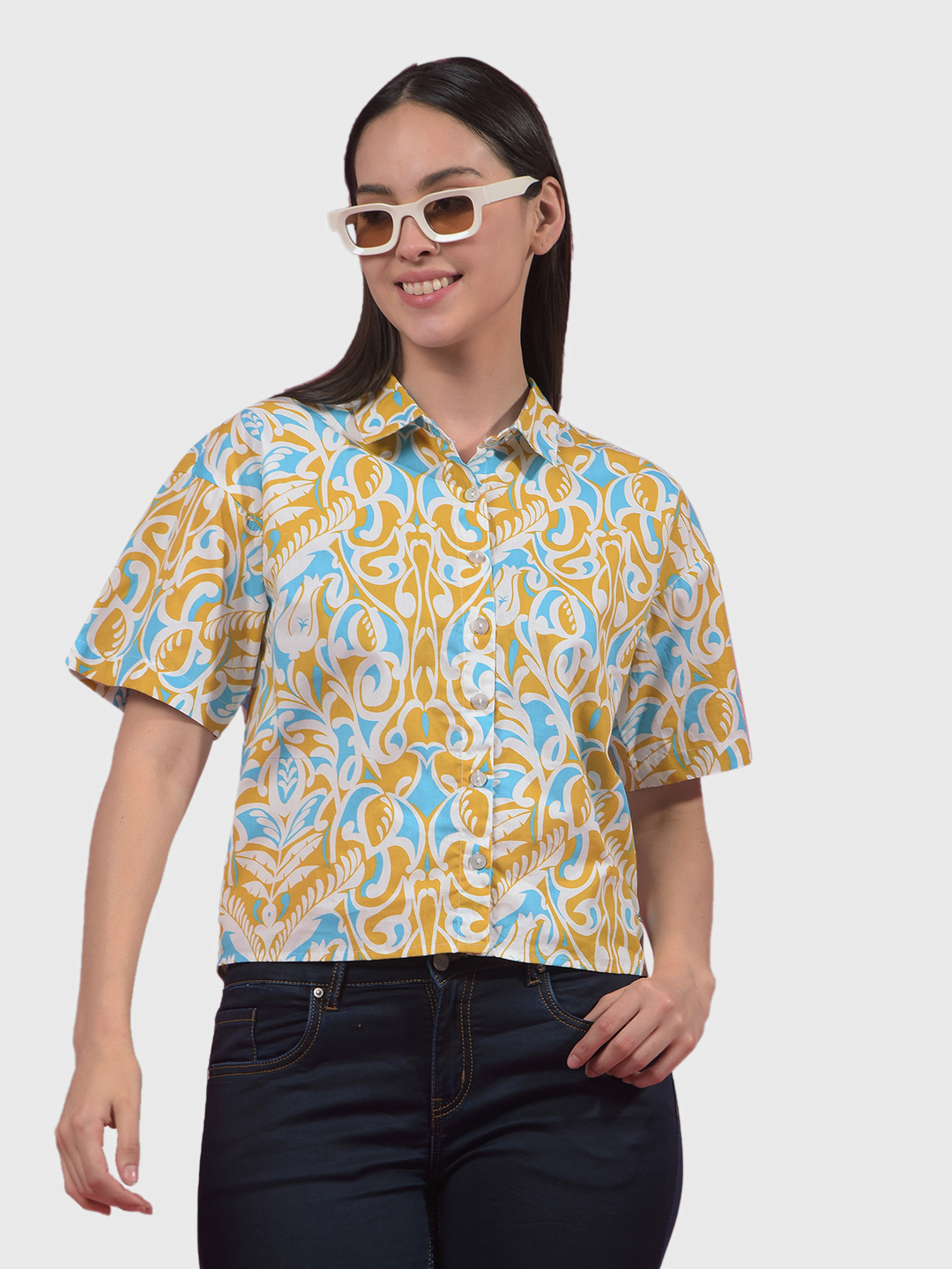 Numero Uno Women Abstract Multicolor Shirt